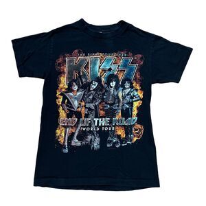 KISS END OF THE WORLD TOUR Band T Shirt Top Adult Size Small S Black EUC